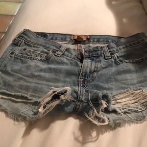 Shot jean shorts by Abercrombie& Fitch (s)